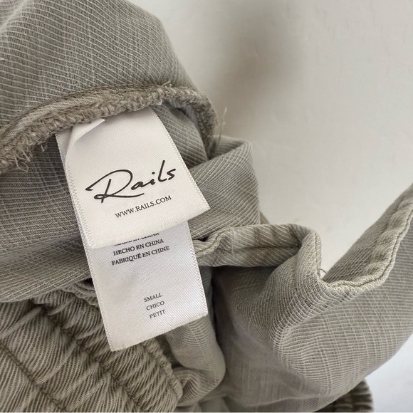 Rails Light Green Sage Tencel Cotton Twill Relaxed Joggers Pull On Haven Pants - Picture 9 of 11